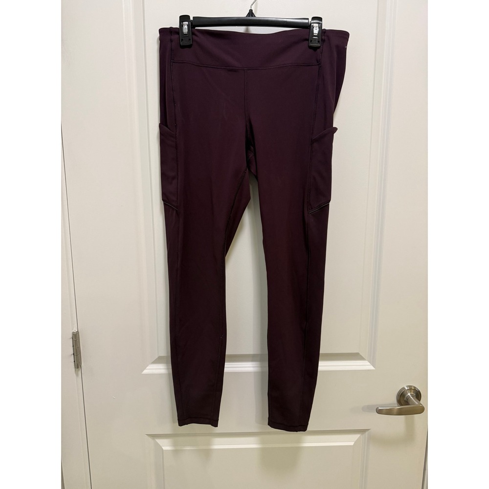 Lululemon Speed Up High Rise Leggings Plum Purple Size 12 Pockets Running Tights
